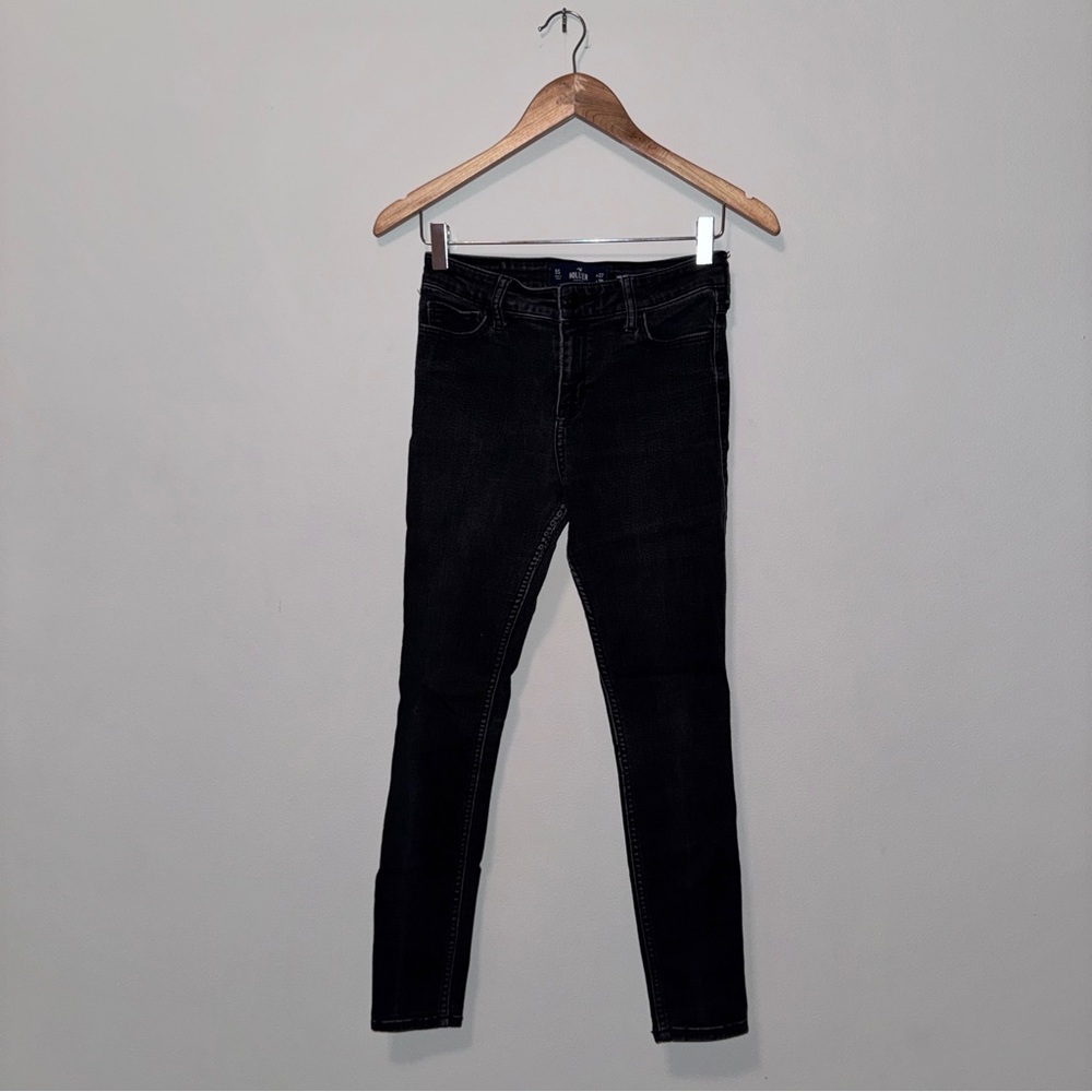Women’s Hollister US 26 Mid-Rise Super Skinny Black Jeans Pants